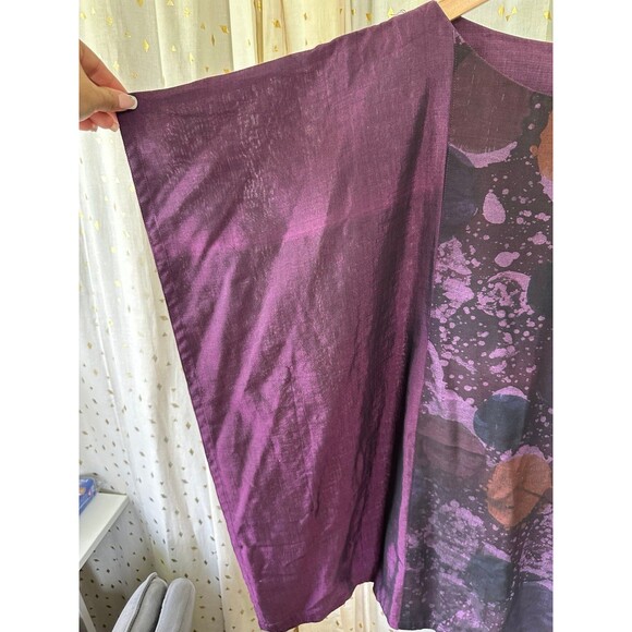 Samoko Silk Cotton Blend Asian Inspired Oversize Kaftan Tunic Blouse One Size - Picture 3 of 6